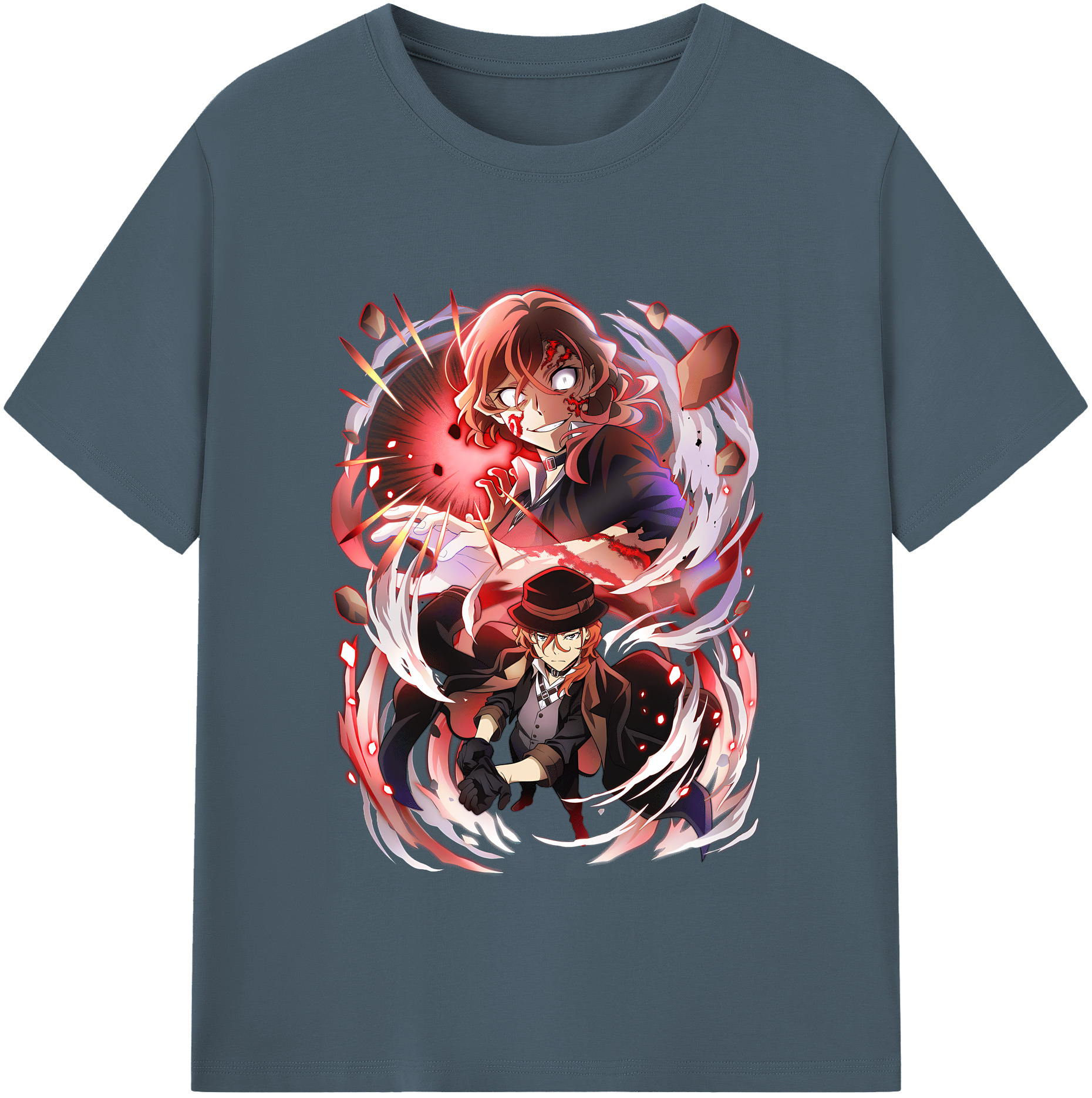 （画像用） 文豪ストレイドッグス Bungo Stray Dogs 綿100％半袖Tシャツ（フロントプリント）